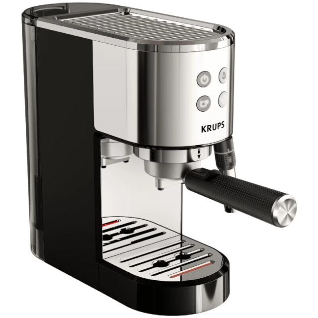 KRUPS Espressor Krups Virtuoso XP444C10, 1 L, 1350 W, 15 bar, Negru-Argintiu