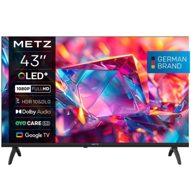 METZ Televizor METZ QLED 43MQH7030Z, 108 cm, Smart Google TV, FHD (Model 2026), Negru