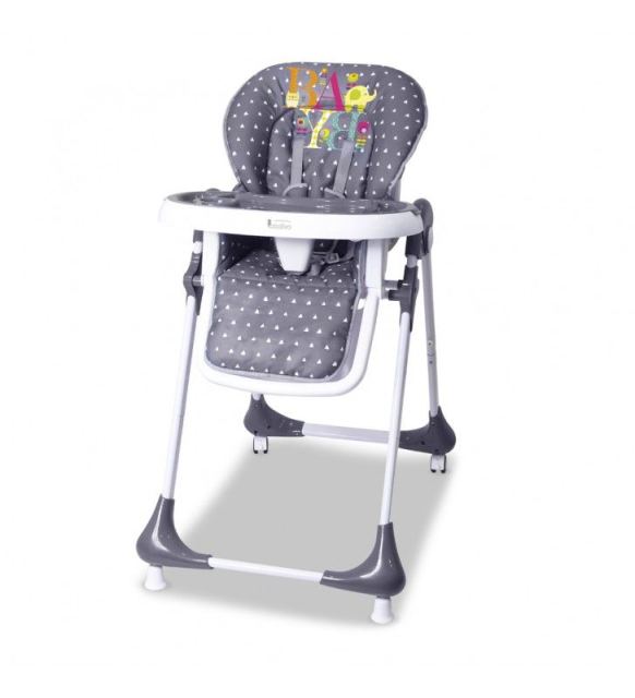 Scaun de masa Asalvo Chef, pliabil, compact, reglabil inaltime 6 pozitii, centura siguranta in 5 puncte, tavita reglabila si detasabila , 105 x 54 x 72