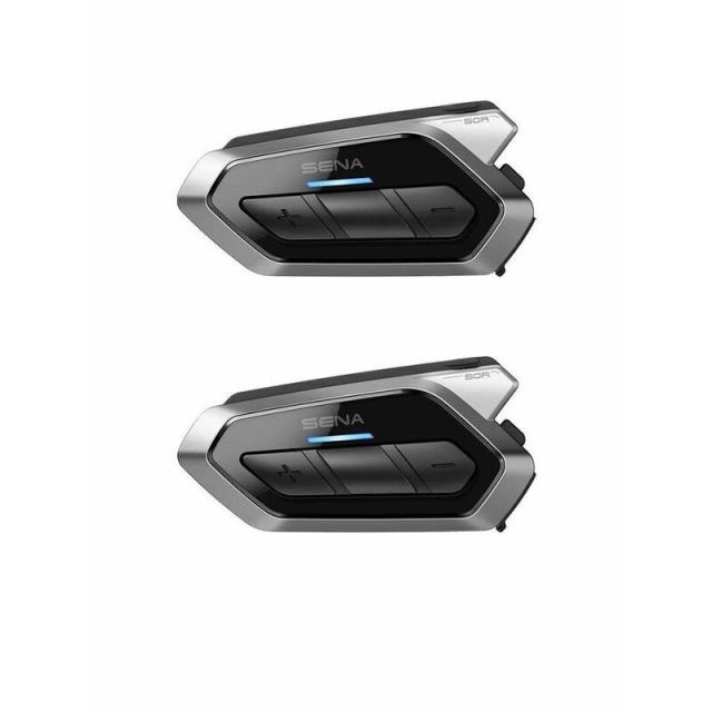 SENA Sistem de comunicatii pentru motocicleta SENA 50R-02D, Fara fir, 2 bucati, Negru-gri