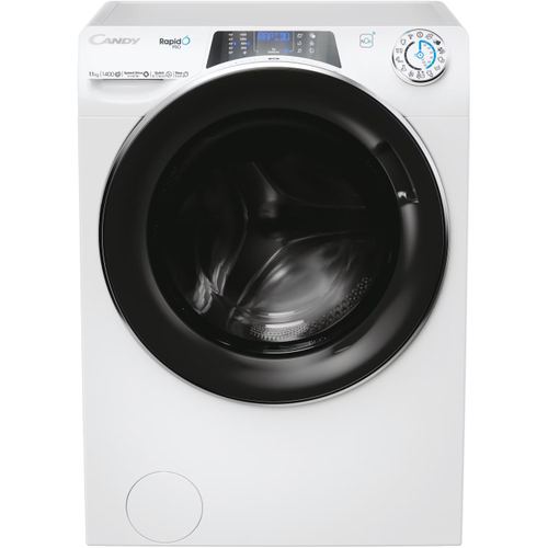 Masina de spalat rufe Candy Rapido Pro RP 4116BWMBC/1-S, 11 kg, 1400 RPM, Clasa A, Motor Inverter, Quick&Clean Technology, Steam Hygiene+, WiFi, Easy Iron+ (Alb)