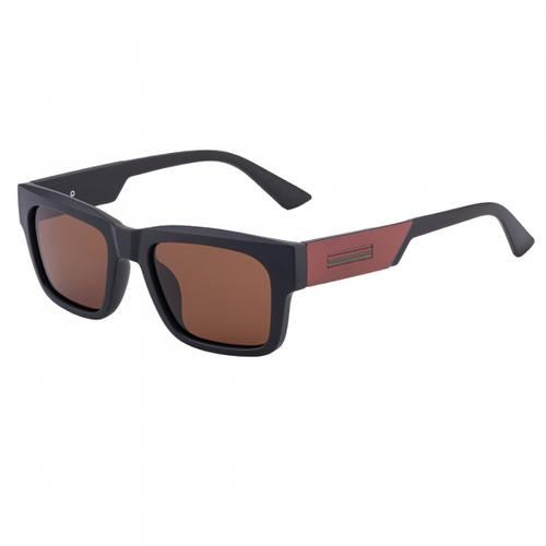 Ochelari De Soare Barbati Techsuit 8491, Polarizati, Protectie UV, Negri Mat/Rosii