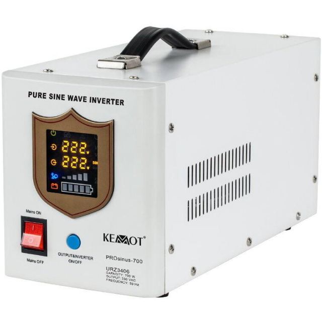 Kemot UPS Centrale Termice Kemot URZ3406, Sinus Pur, 1000 VA, 700 W, 12 V, Alb