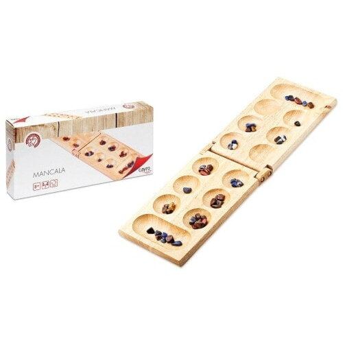 Cayro Joc de strategie Mancala Cayro, tabla din lemn, 48 pietre naturale