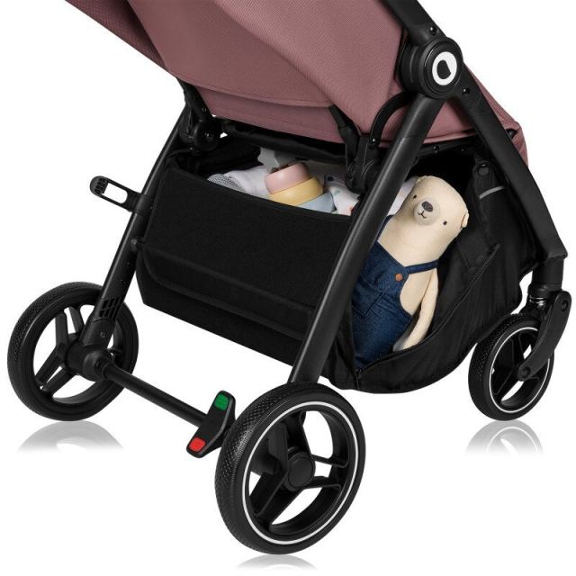 Carucior pentru copii Lionelo Ingrid Roz, sport, capotina impermeabila cu filtru UPF50+, pana la 22 kg, spatar reglabil, suport pahar si plasa de tantari, sistem pentru pliere automata