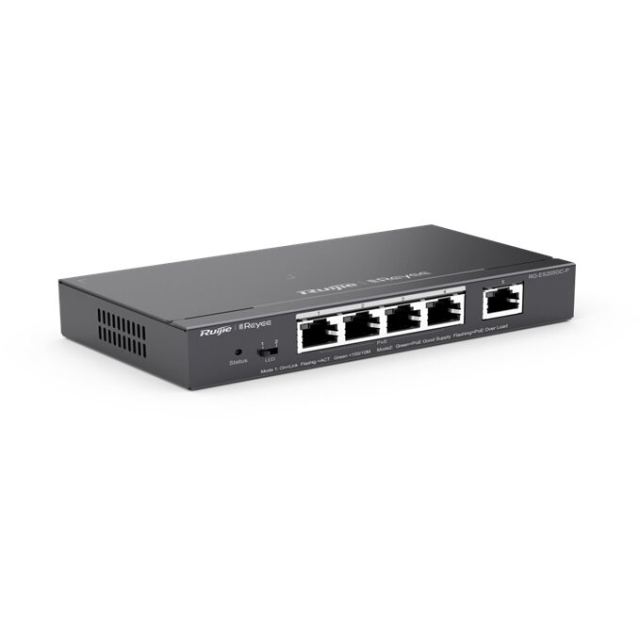 Ruijie Switch Reyee RG-ES205GC-P, 5 Porturi, Gigabit, Cloud Mananged, PoE