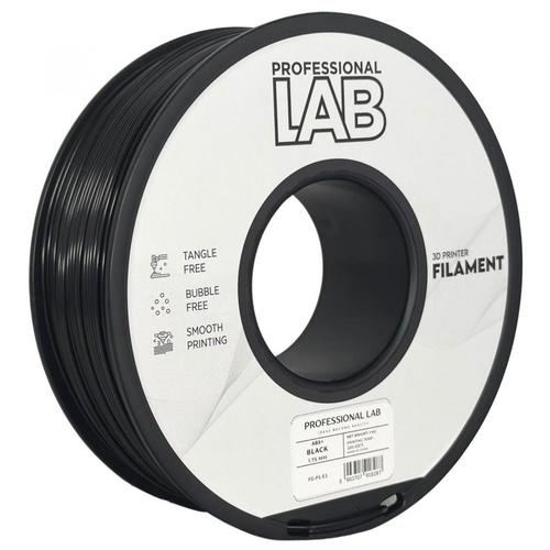 Filament 3D Proffesional Lab, Diamentru 1.75mm, Greutate: 1KG, Culoare: Negru, Material: ABS+, Temperatura: 220-250c