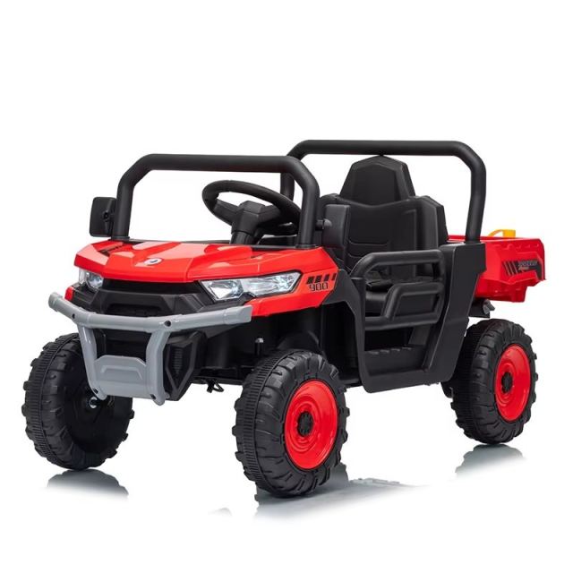 Masinuta electrica pentru copii Nichiduta Off Road Terrain Rover 900 Red 24V cu faruri LED,remorca rabatabila electric,centura de siguranta,roti robuste,2 motoare x 39w,usi cu deschidere,muzica si telecomanda parentala