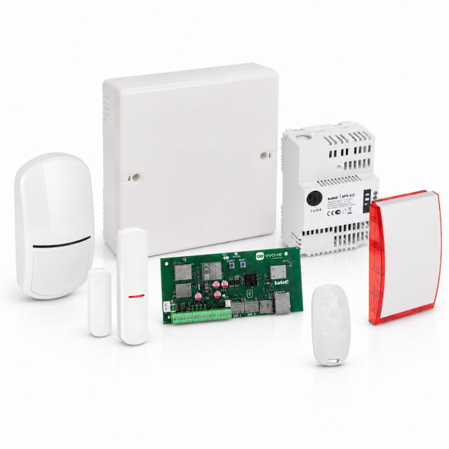 Sistem alarma antiefractie hibrid 4G Satel Be Wave Hybrid, sursa alimentare 12 V, 128 dispozitive, Ethernet, WiFi, 2.4/5 GHz, dual sim, 868 MHz, tamper, detectie miscare, senzor geam/usa, slot card, sirena de exterior, notificari pe telefon