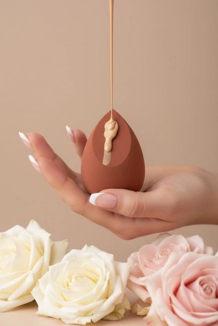 Make-up sponge Caramel Side Cut