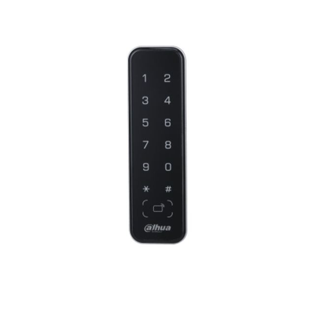 Cititor de proximitate Dahua ASR2201A-D, 125 KHz, RS-485, Wiegand 34, acces prin card sau parola, interior/exterior