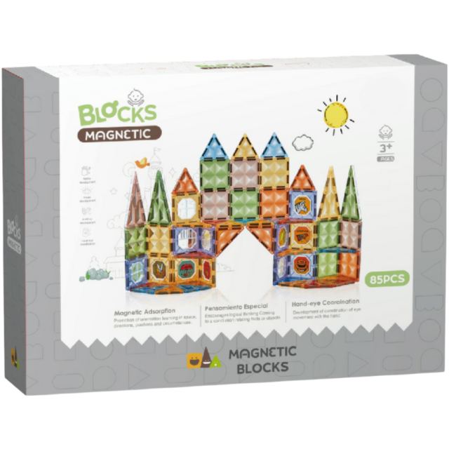 Bufnitel Joc magnetic  Diamond - 85 piese (7.5 cm)