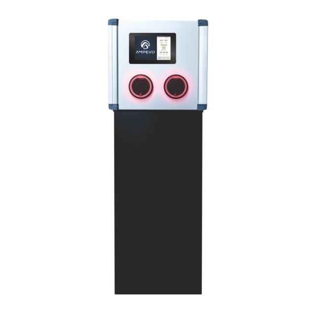 Statie incarcare masini electrice EV-MAG AMPEVO GS344T2G - IK10, RFID, ecran 10 inch tactil, 2x22 kW, Type 2, trifazat