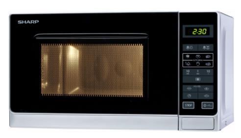 Cuptor cu microunde Sharp R242INW, 20l, 800W (Negru-Argintiu)