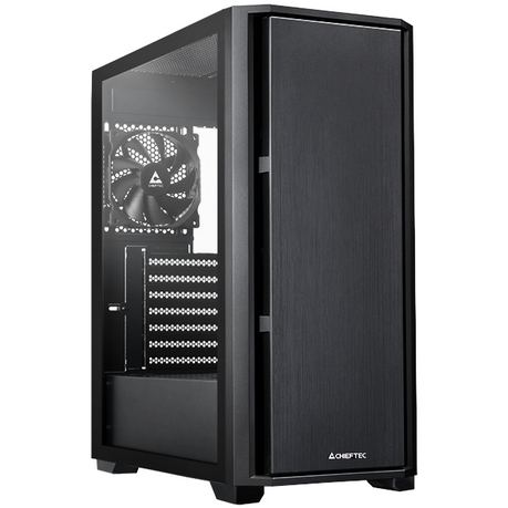 Chieftec Carcasa PC Chieftec AS-02B-TG-OP, Middle Tower, Sticla temperata, Fara sursa, 7 ventilatoare compatibile, 1 inclus, Negru