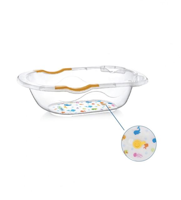 Cadita Babyjem transparenta cu dop de scurgere