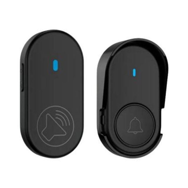 Sonerie wireless cu 1 post interior TopVista F501, 95dB, 280 m, instalare usoara, neagra