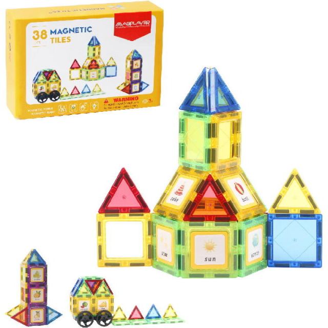 MAGPLAYER Set de constructie magnetic 3D - 38 piese