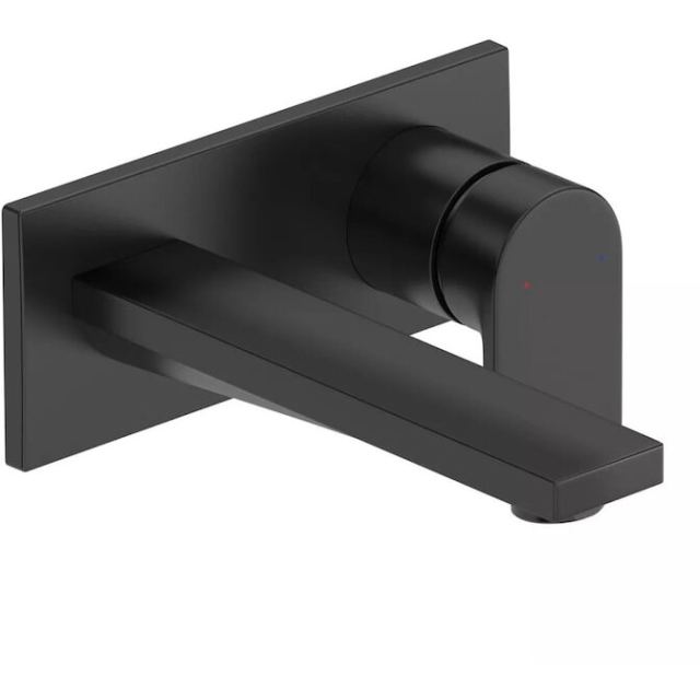 Duravit Baterie lavoar Duravit TU1070004046, incastrat, montare pe perete, monocomanda, proiectie 171mm, necesita corp instalare GK1900002000, negru mat