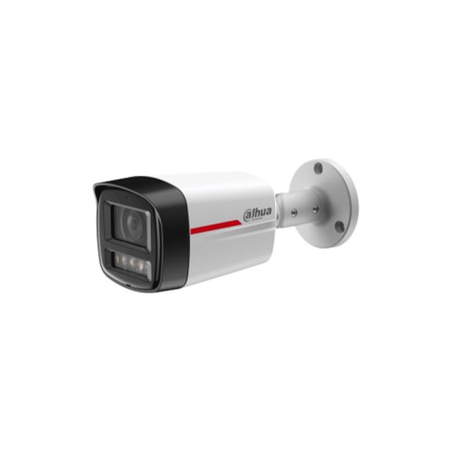 Camera supraveghere exterior IP Dahua WizColor WizSense IPC-HFW2249TL-S-LED-0280B-PRO, 2 MP, 2.8 mm, Lumina calda 50 m, microfon, slot card, PoE