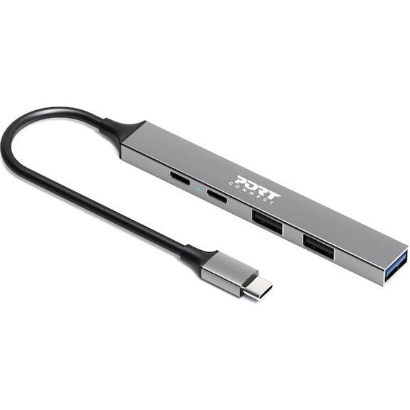 PORT&nbsp;CONNECT Docking Station PORT CONNECT 900163, pentru extindere conectivitate laptop, universal, cu multiple porturi