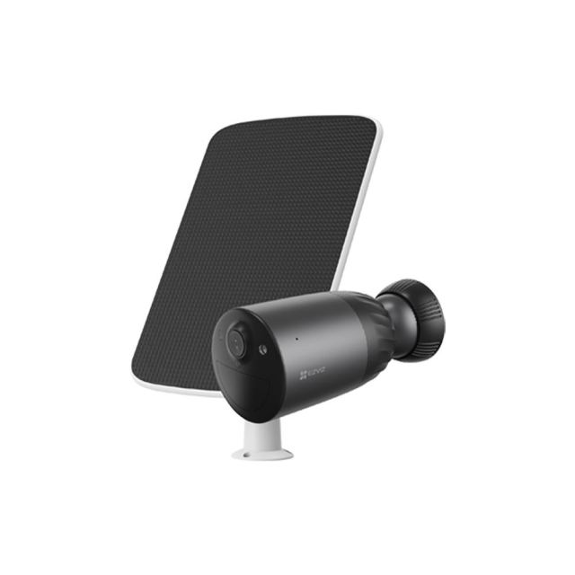 Camera supraveghere IP wireless WiFi cu iluminare duala EZVIZ CS-BC1C-4K(SP-KIT), 8 MP, 2.8 mm, IR/lumina alba 15 m, sirena, acumulator 10.400 mAh, microfon si difuzor, slot card