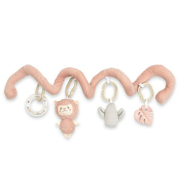 Jucarie interactiva New Baby spirala Lama pentru patut sau carucior fara BPA 0 luni+ multicolor