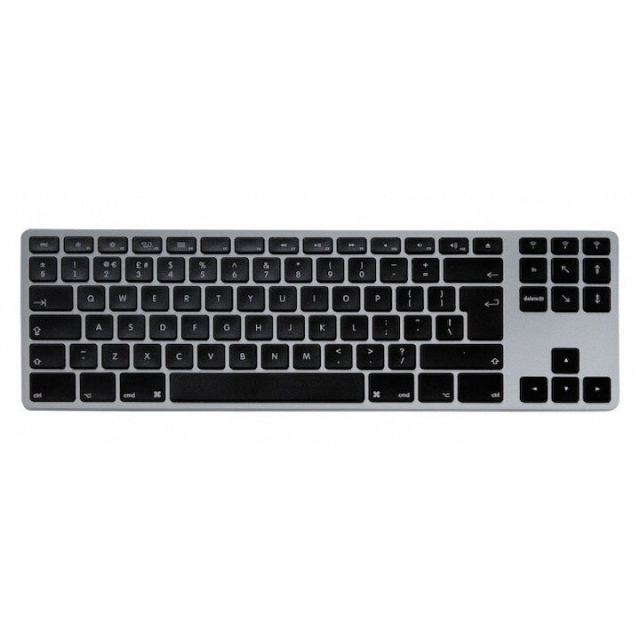 Matias Tastatura Wireless Matias FK408BTB-UK, Aluminium Tenkeyless, Bluetooth, compatibila macOS, Gri