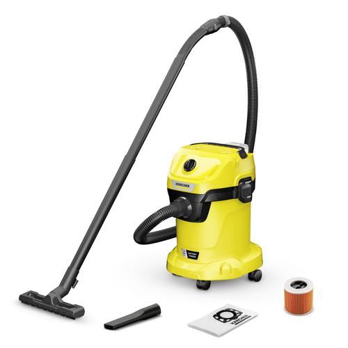 Aspirator Karcher WD 3-18, Umed/Uscat, 270W, fara acumulator inclus (Galben/Negru)