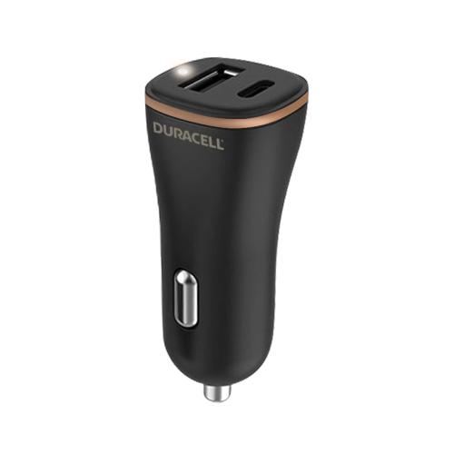 Incarcator auto Duracell DR6026A, 27W, 1 x USB-A, 1 x USB-C, PD Fast Charging (Negru)
