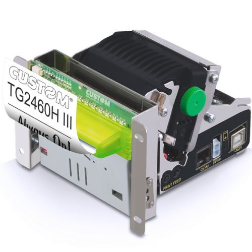 Custom Imprimanta de etichete TG2460HIII, Direct termic, 203 DPI, latime maxima printare 56 mm, RS232, USB