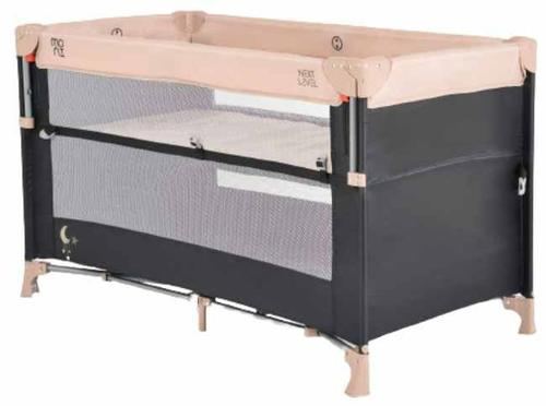 Patut de copii Moni Next Level, 125 x 65 x 74 cm, 0-15kg, Bej