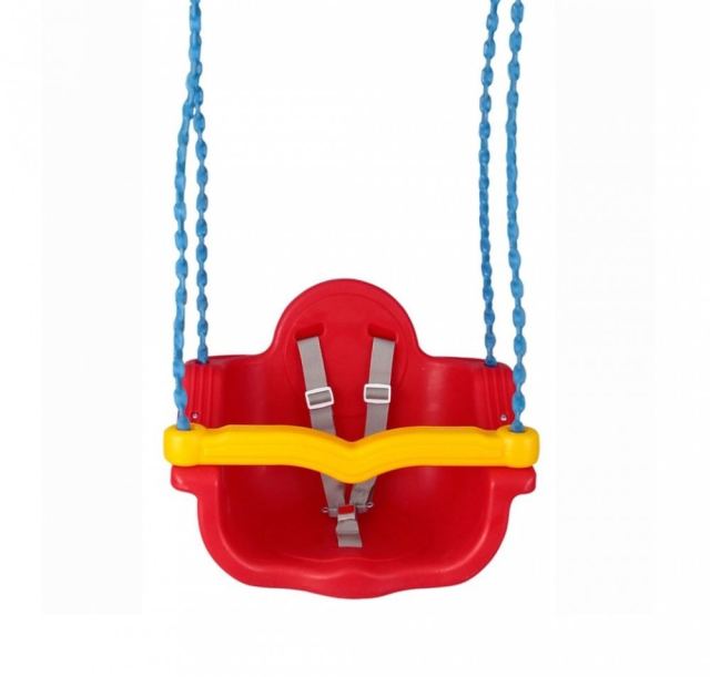 Leagan 2in1 Pilsan Jumbo cu bara detasabila si lant cu protectie din plastic Red