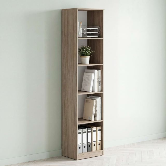 Biblioraft LINEA 45, 4 rafturi, Oak