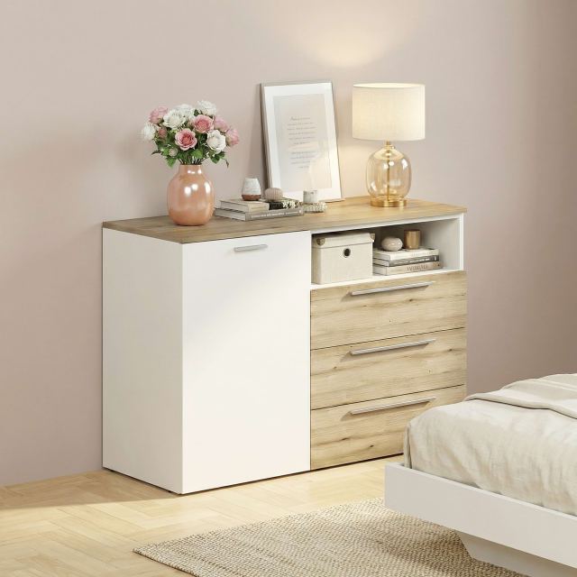 Comoda dormitor ARONA, 1 usa 3 sertare