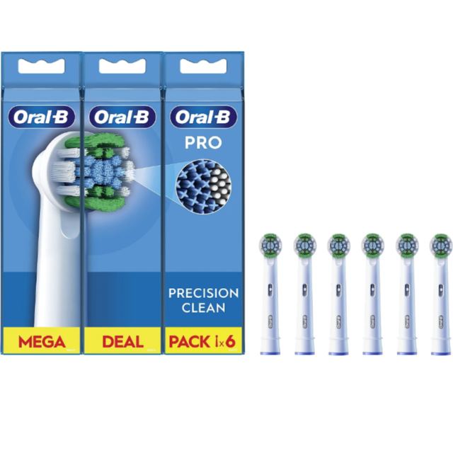 Oral-b Set de capete periute de dinti Oral-B EB20RX-6 Precision Clean, Set 6 bucati, Pentru adulti, Alb