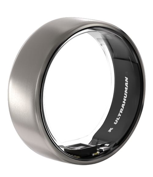 Smart Ring Ultrahuman Ring Air UHRA-NT-10, Bluetooth BLE5, HRV, VO2 Max, Android/iOS, Monitorizare ritm cardiac, Saturatie Oxigen, Autonomie 6 zile, 20.65 mm (Titan)