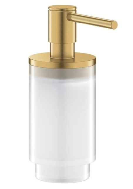 Dozator sapun Grohe Selection 41028GN0, 130 mm, sticla/metal, mat, Auriu