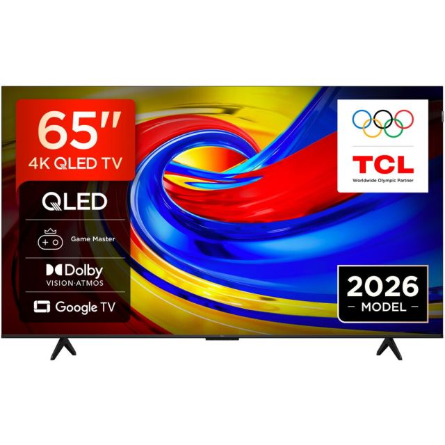 TCL Televizor TCL QLED 65P7L, 164 cm, Smart Google TV, 4K Ultra HD, Clasa E (Model 2026), Negru