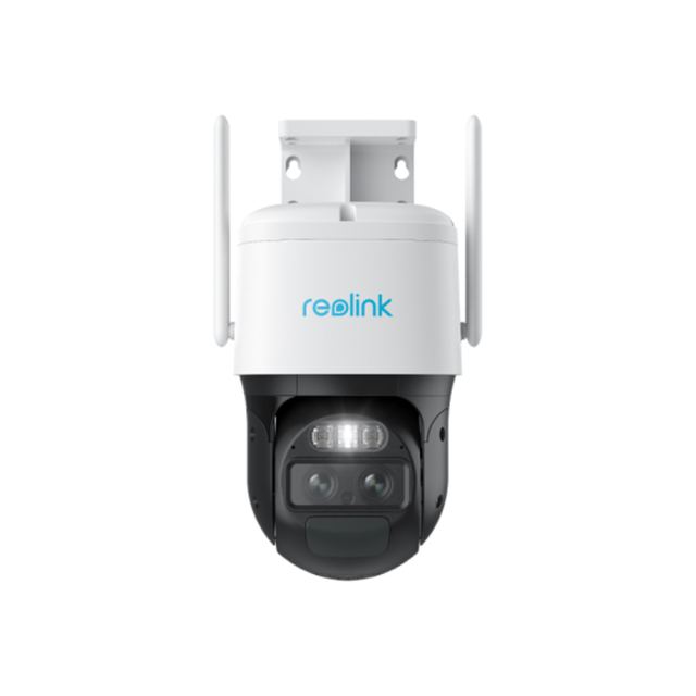Camera supraveghere rotativa GSM 4G PTZ Reolink TrackMix LTE G770, 8 MP,  2.8 - 8 mm, lumina alba / IR 30 m, dual band, microfon si difuzor, acumulator 5100 mAh, slot card, zoom hibrid 6x, auto tracking