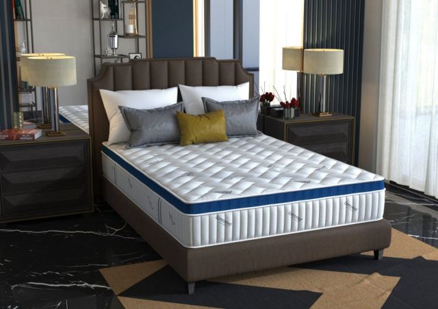 Saltea cu arcuri Somnomed Complete Care 4Family 90 x 200 x 26 cm din spuma cu memorie si husa detasabila