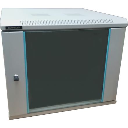 Dateup Cabinet metalic DATEUP MP.6406.9000 6U, Wall mount, 600 x 450, Glass door, Panouri laterale detasabile, Gri