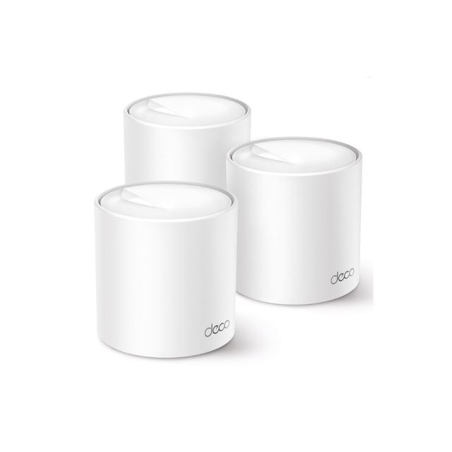 Sistem Mesh dual band Gigabit TP-Link AX3000 DECO X50(3-PACK),  2.4 / 5 GHz, WiFi 6, 2402 Mbps, 3 bucati
