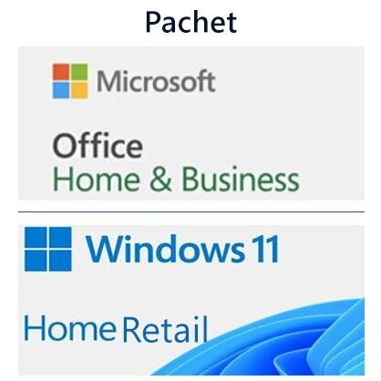 Microsoft Licenta Software Microsoft Office Home and Business 2024 + Windows 11 Home, 1 PC/Mac, Licenta Permanenta, USB