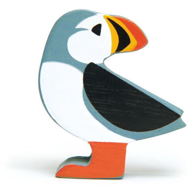 Tender&nbsp;Leaf Figurina Papagal de mare, din lemn premium - Puffin - Tender Leaf Toys