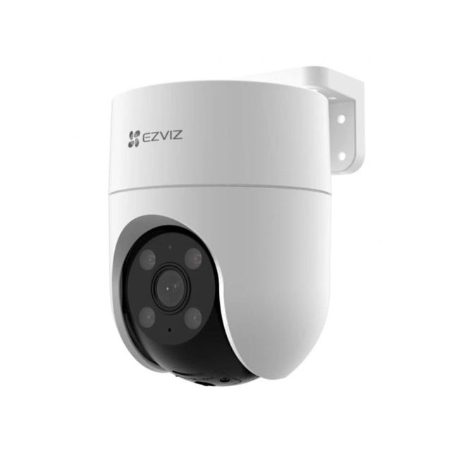 Camera supraveghere rotativa IP WiFi PT Ezviz CS-H8C-R100-1K3WKFL, 3 MP, IR 30 m, distanta lumina alba 20 m, 4 mm, slot card, sirena, lumina stroboscopica, microfon si difuzor, auto tracking, aplicatie mobila