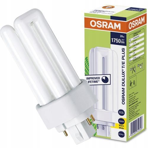 Bec fluorescent, Osram, 26W, 1800 lm, 3000K, Alb cald