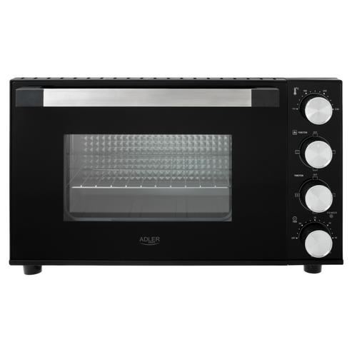 Cuptor electric ADler AD 6031, 30 L, Temporizator 0-60 minute, Temperatura ajustabila 100-230 C, 1800 W (Negru)
