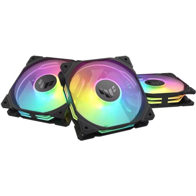 Asus Set 3 Ventilatoare Asus TUF Gaming TR120, aRGB, Reverse, 120mm, Negru