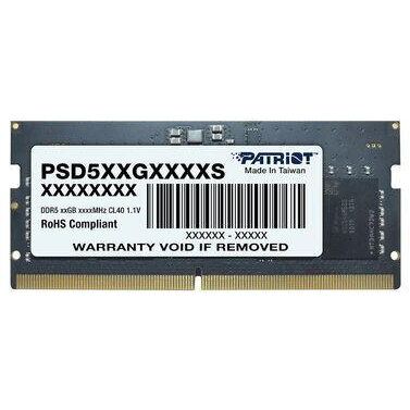 Patriot Signature Line SODIMM, DDR5 Non-ECC, 8GB, 5600MT/s, C46, Negru